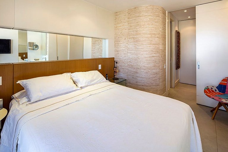Riou024 Moderno Flat de 1 quarto Leblon